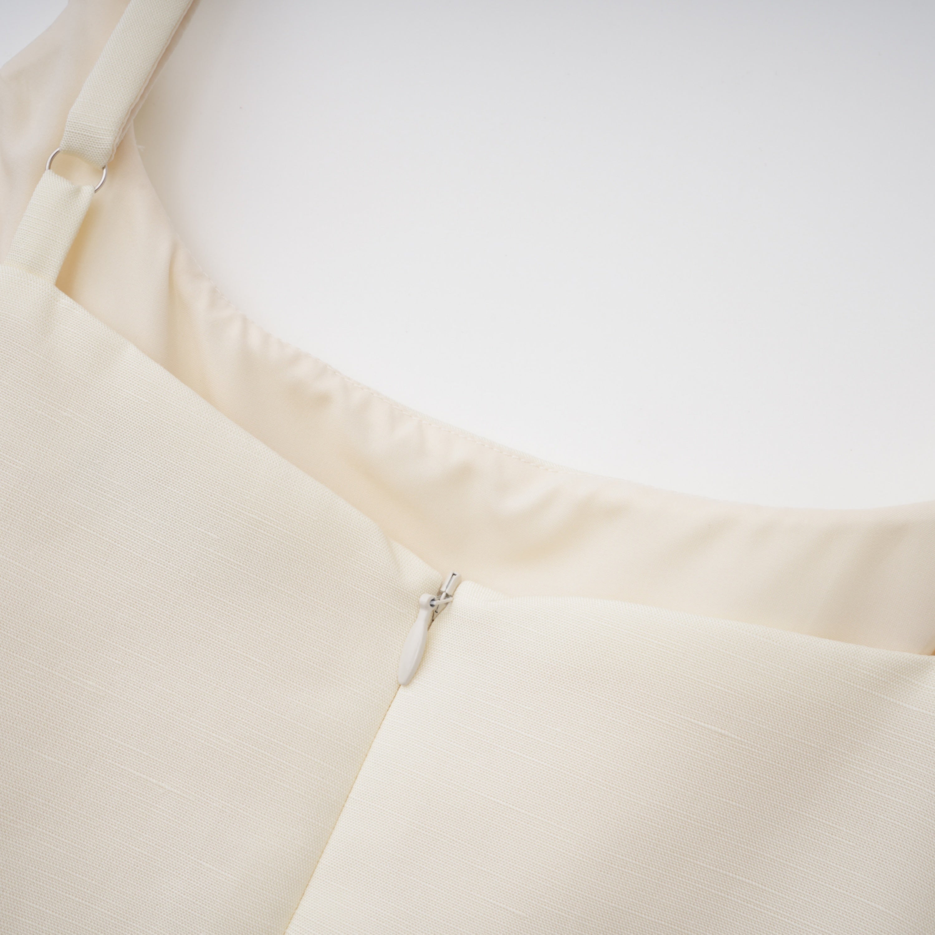 Dolores Cream Round Neck Crop Top & Trousers Set