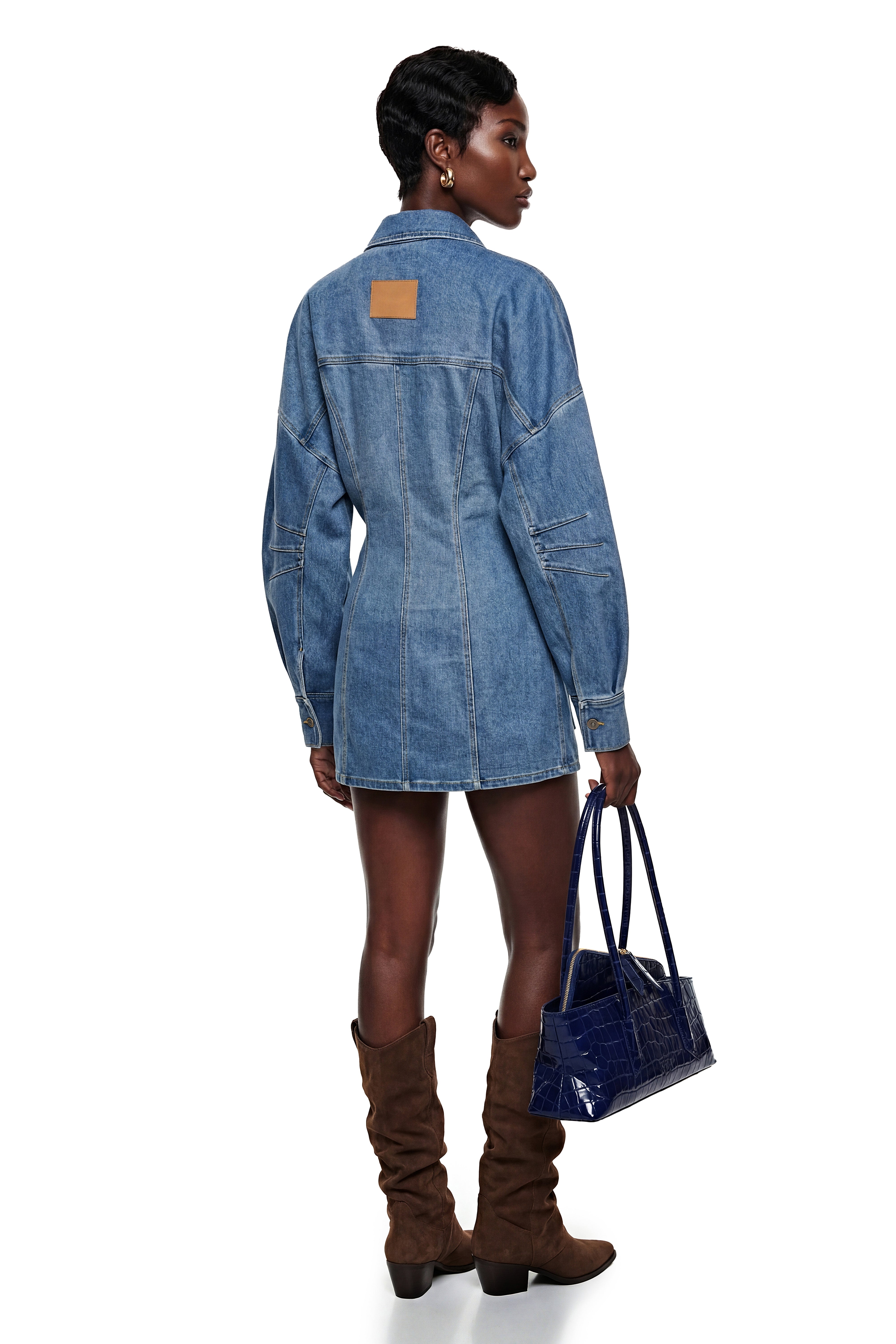 Eurydice Blue Button Down Denim Jacket (Final Sale-US Only)