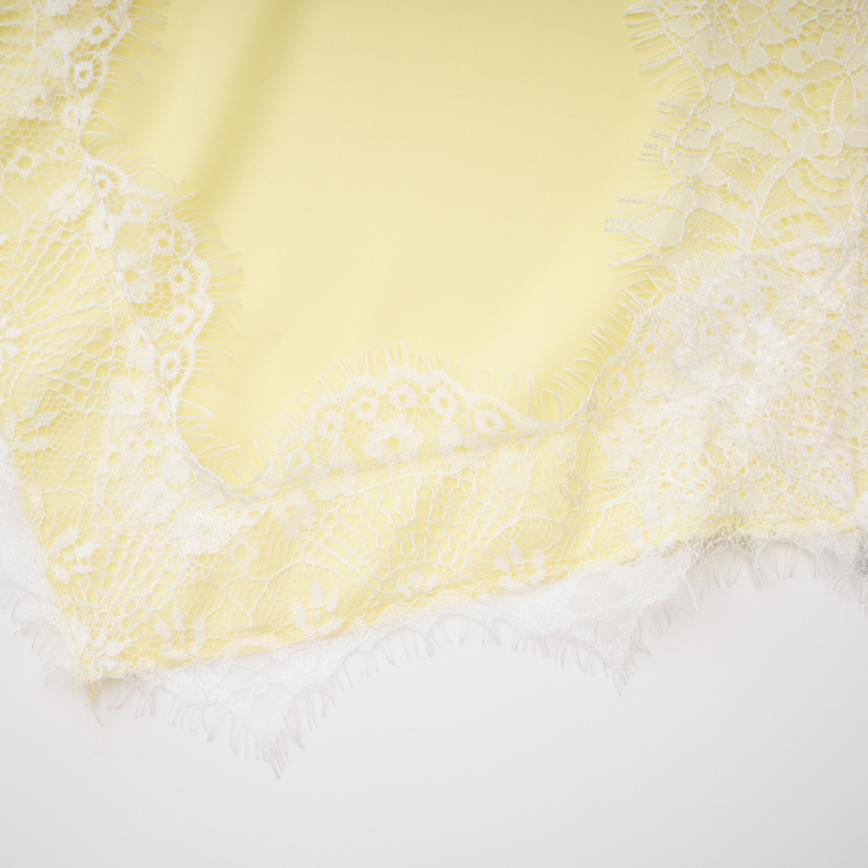 Fiamma Yellow Gathered Lace Panel Maxi Dress