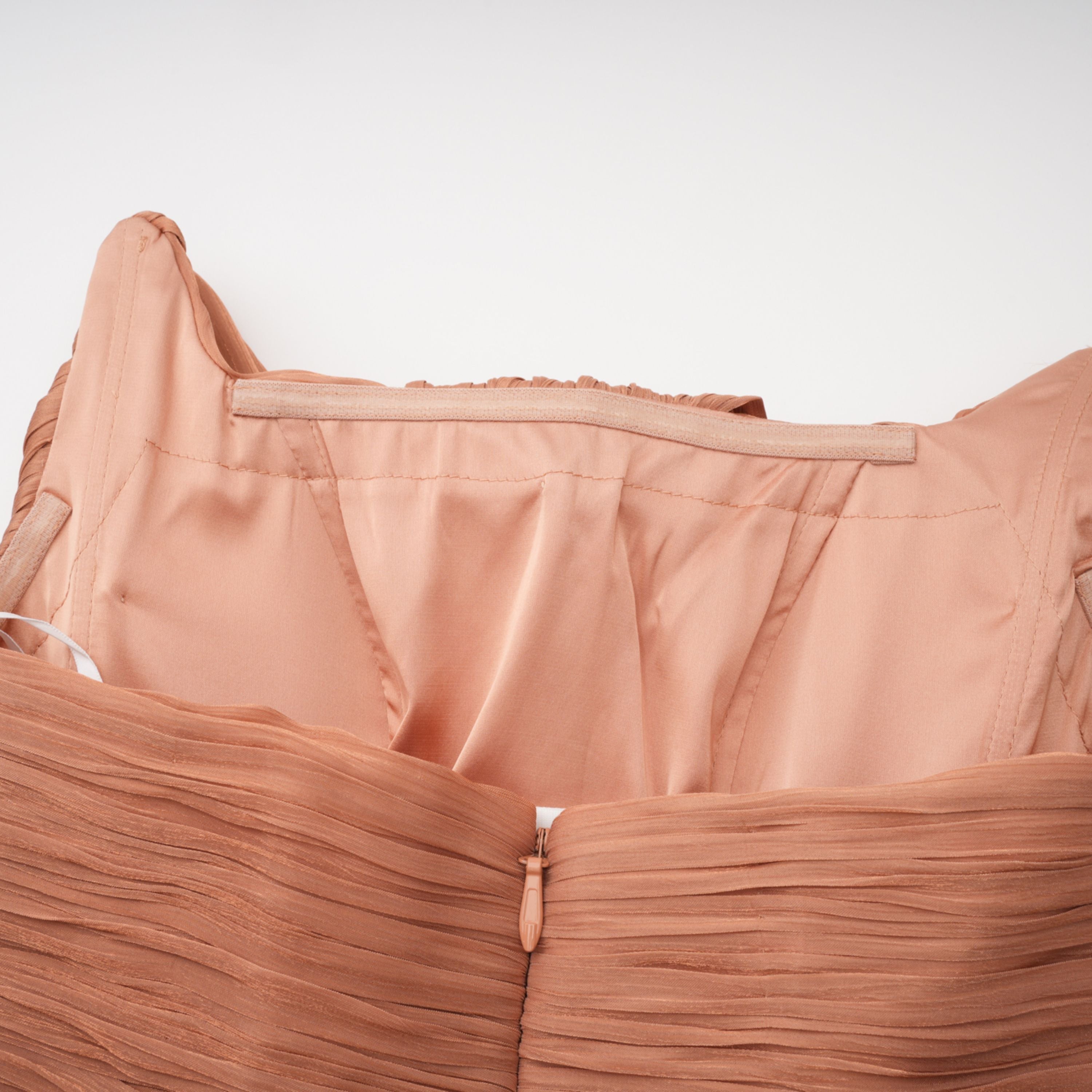 Gelsomina Gold Asymmetrical Glossy Gathered Maxi Dress (Final Sale-US Only)