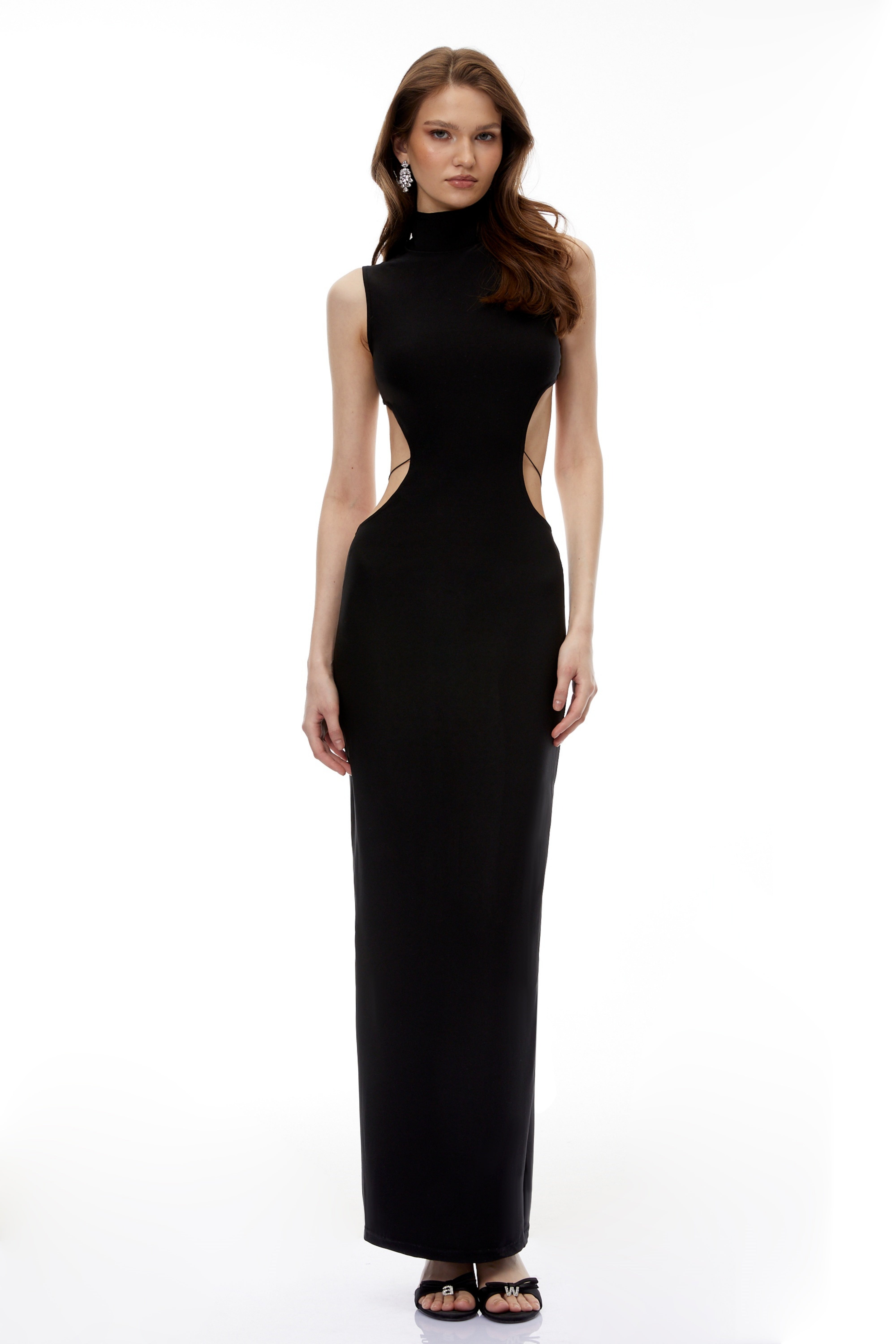 Gwendolen Black Cut-Out Open Back Maxi Dress (Final Sale-US Only)