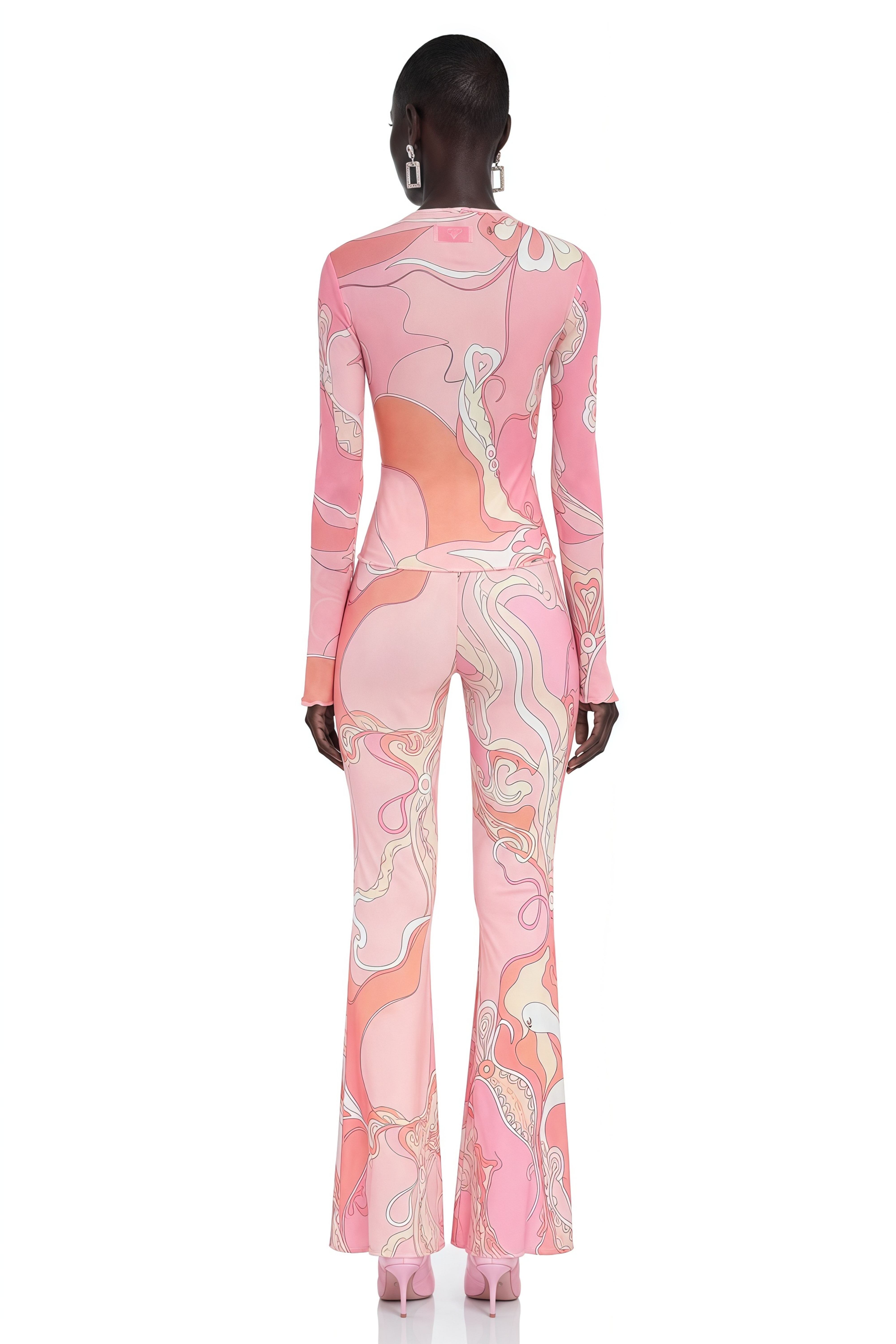 Ismeria Pink Printed Long Sleeve Top