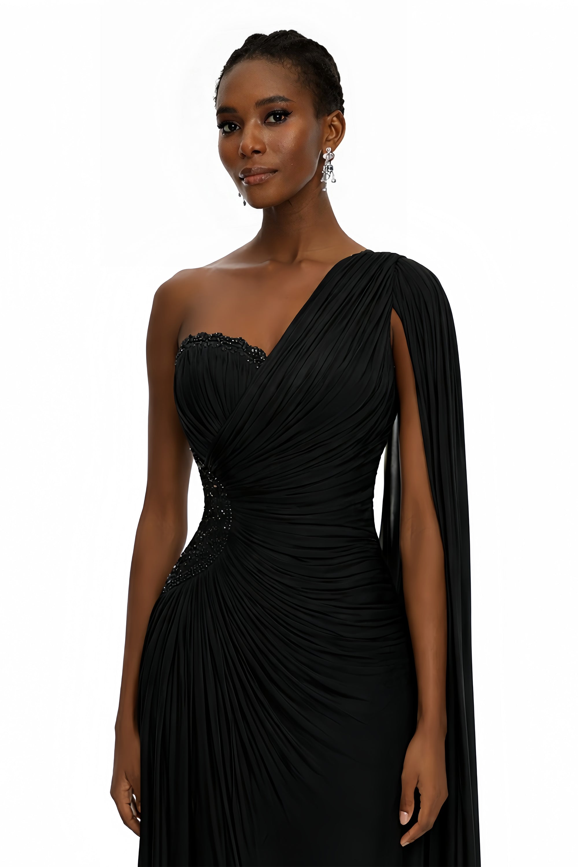 One Shoulder Ruched Maxi Dress
