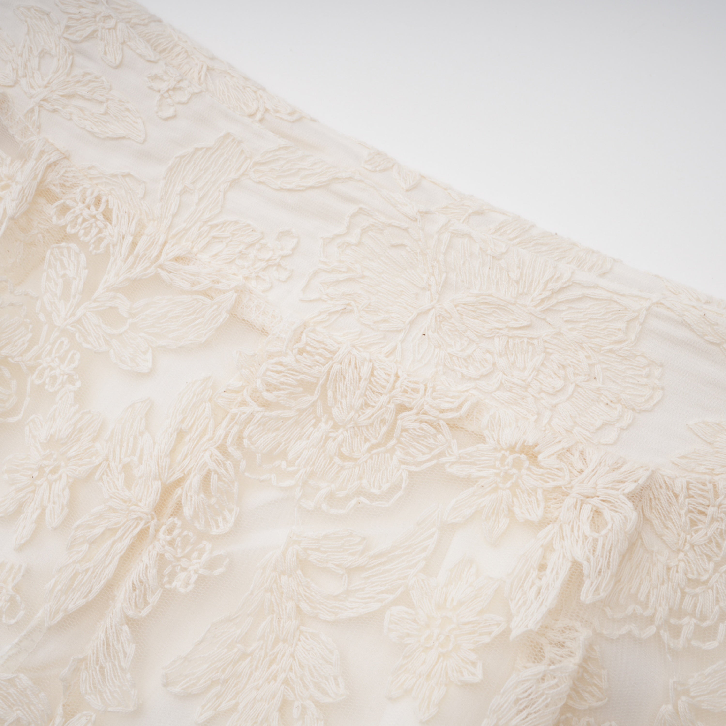 Laura Ivory Turtleneck Floral Lace Jacket & Shorts Set