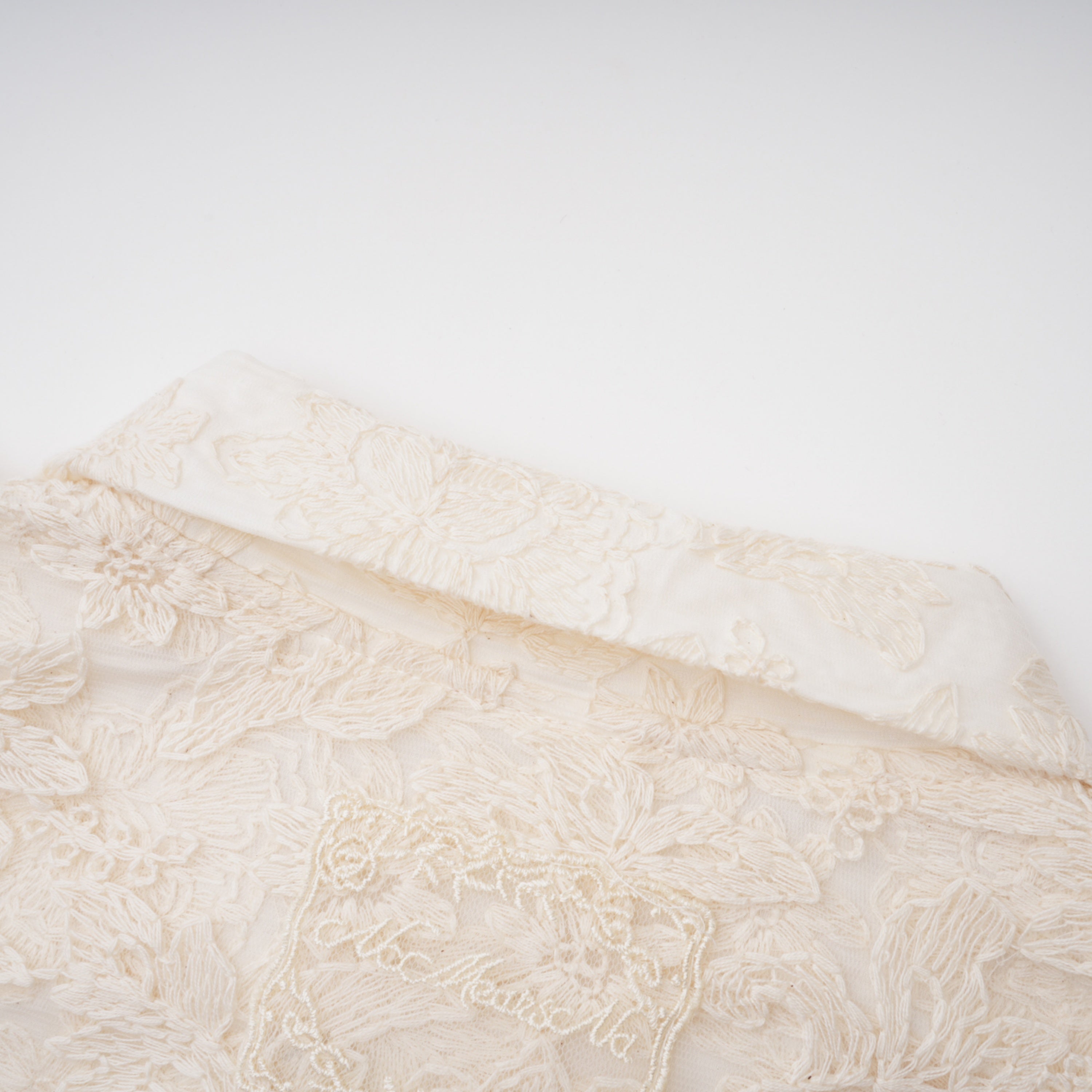 Laura Ivory Turtleneck Floral Lace Jacket & Shorts Set