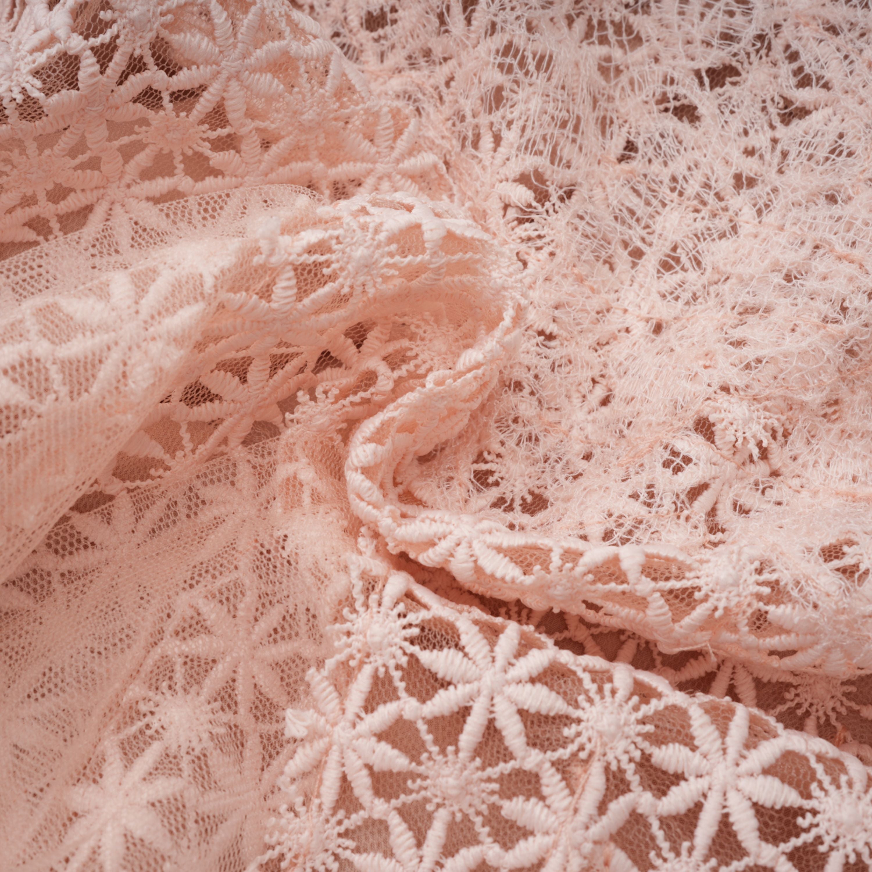 Margaret Light Pink Floral Crochet Midi Dress (Final Sale)
