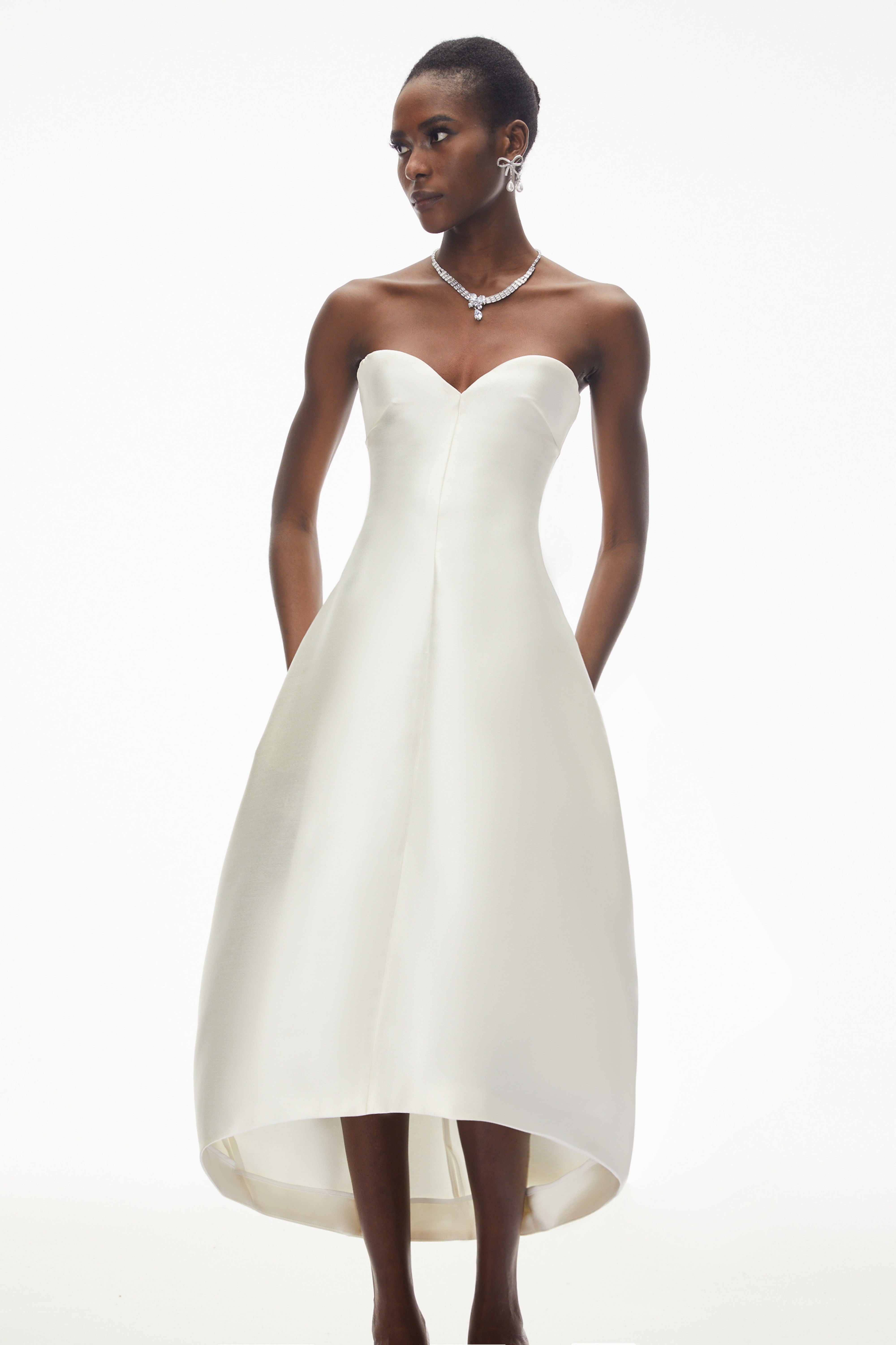 Nimue Ivory Sweetheart Midi Dress (Final Sale-US Only)