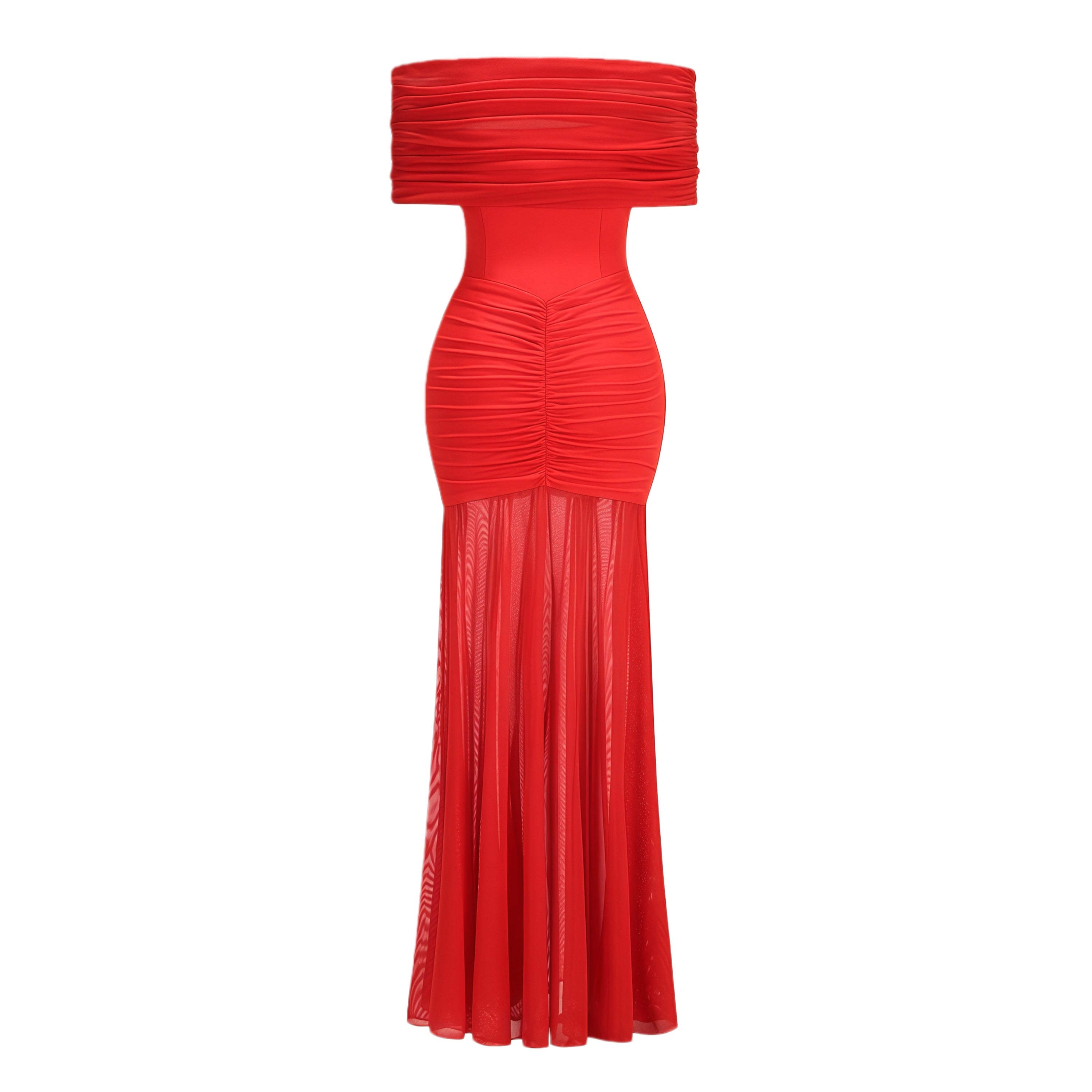 Ninon tulle-panel smocked maxi dress (Final Sale)