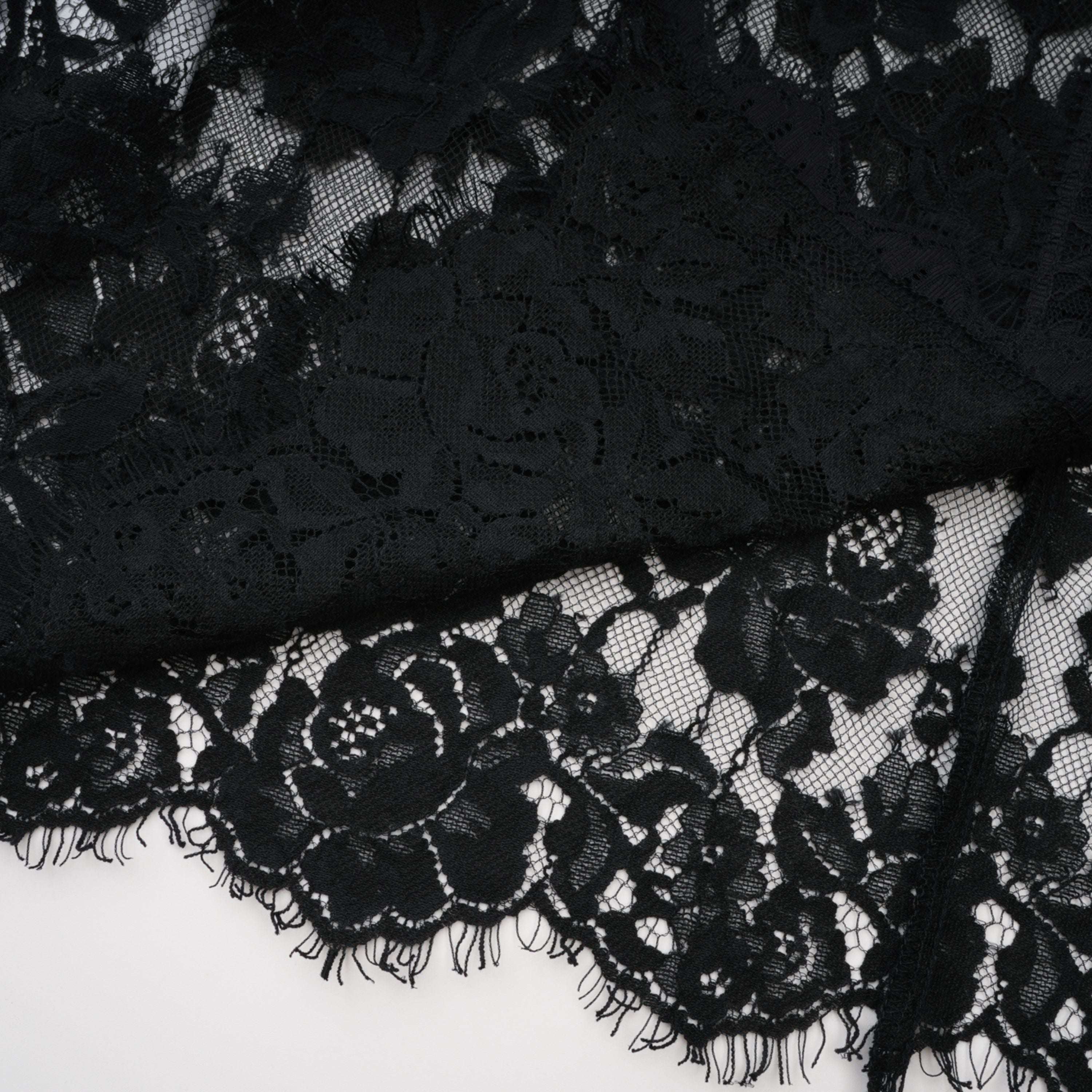 Olesya Black Semi Sheer Lace Maxi Dress (Final Sale)