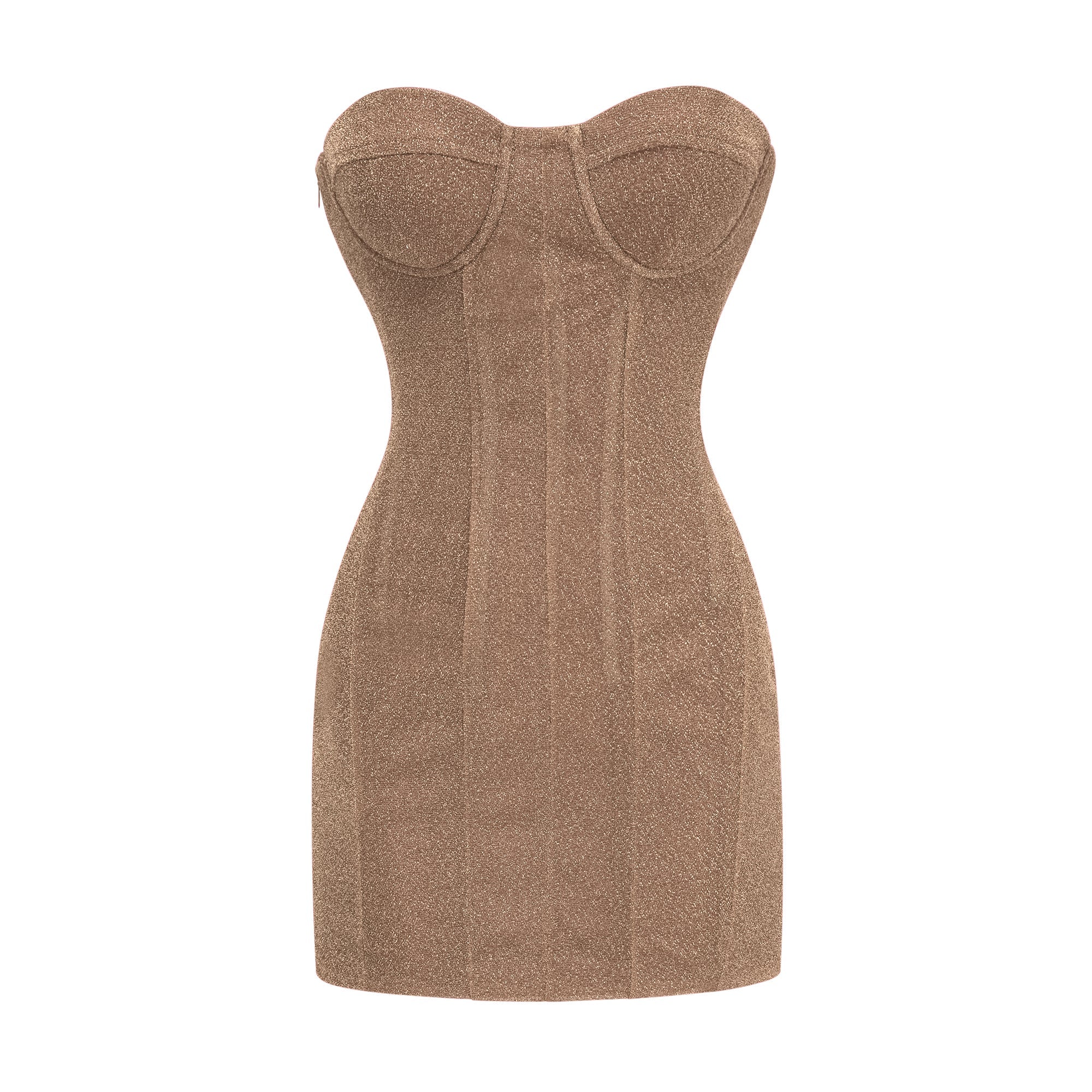 Orabelle Bronze Brilliance Drop Shiny Dress (Final Sale)