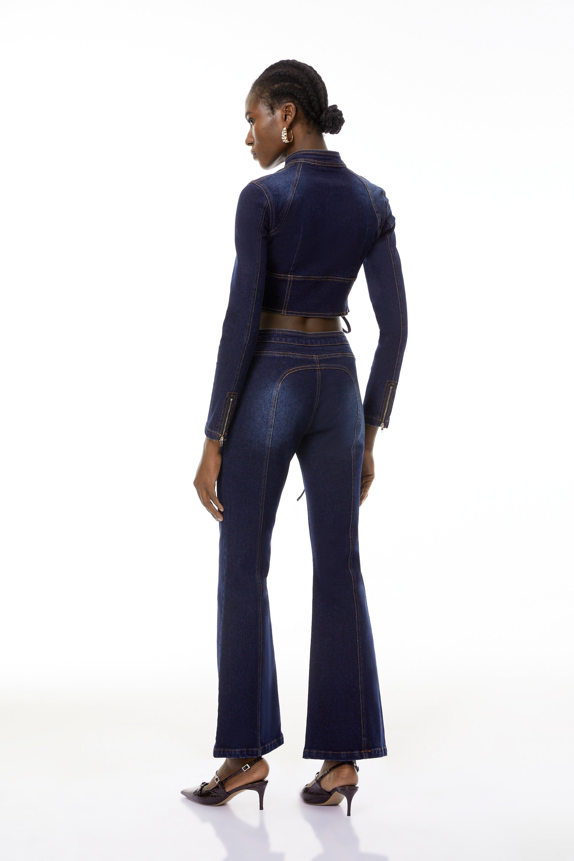 Ensemble coordonné en denim à lacets