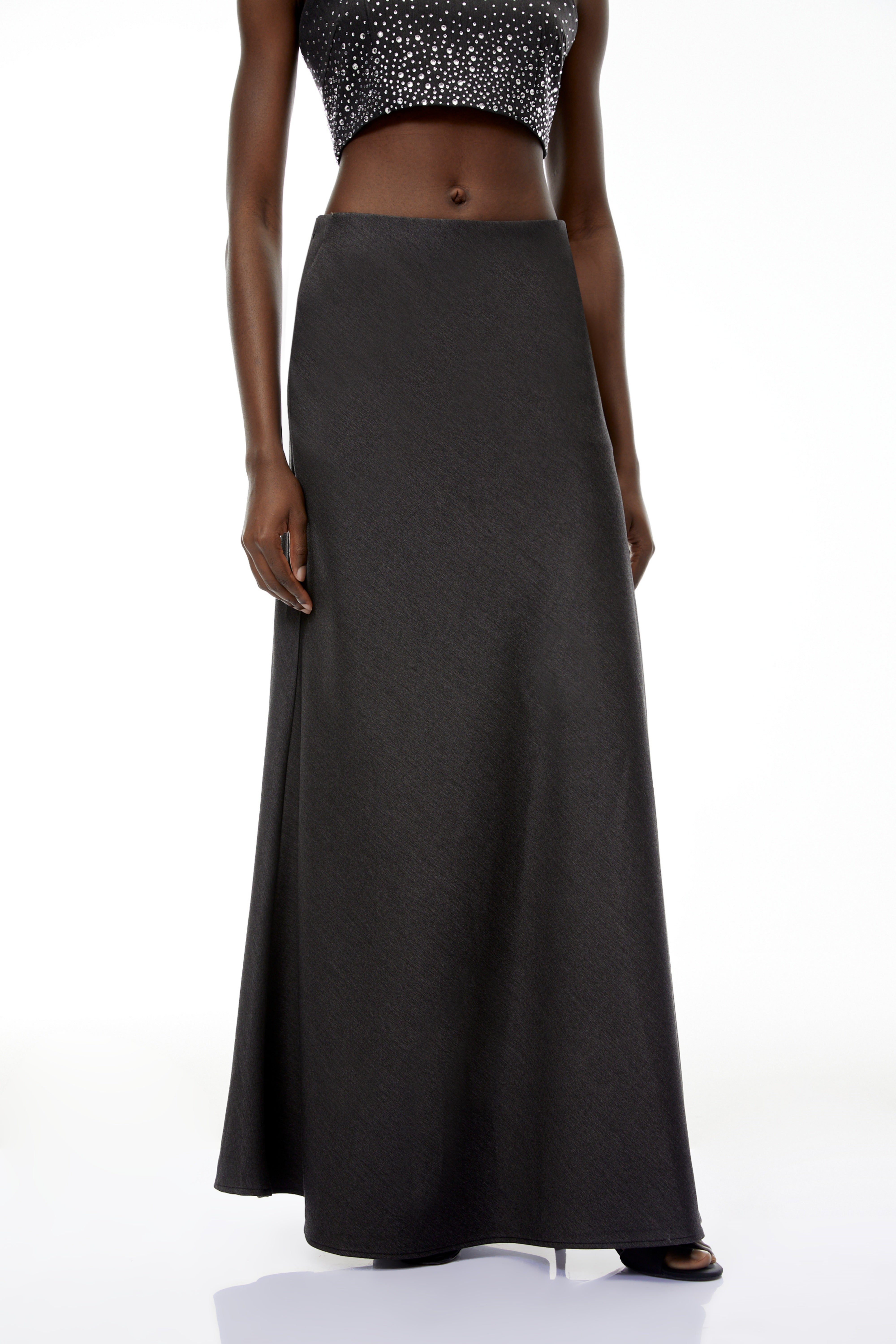 Thorne Grey Flared Maxi Skirt (Final Sale-US Only)