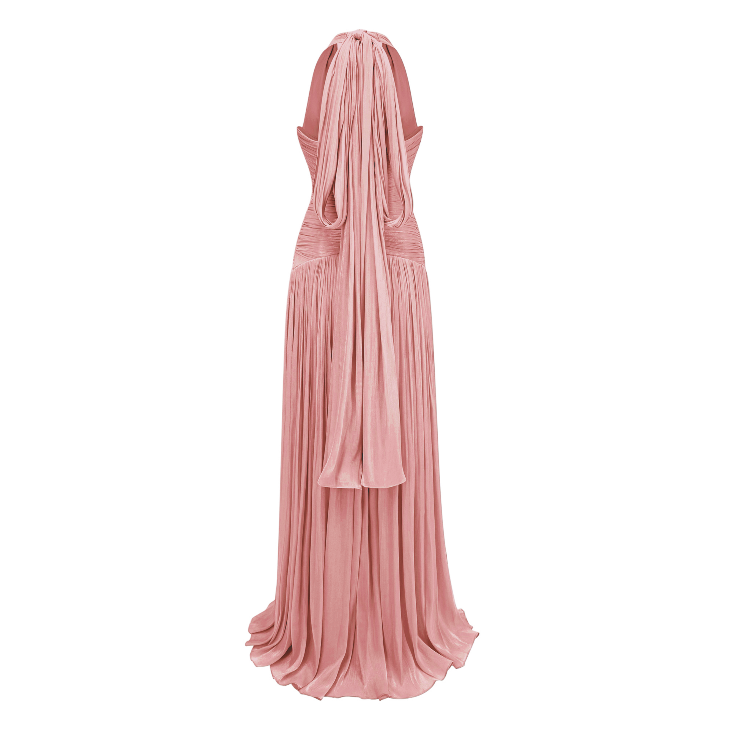 Uranie Pink Gathered Maxi Dress