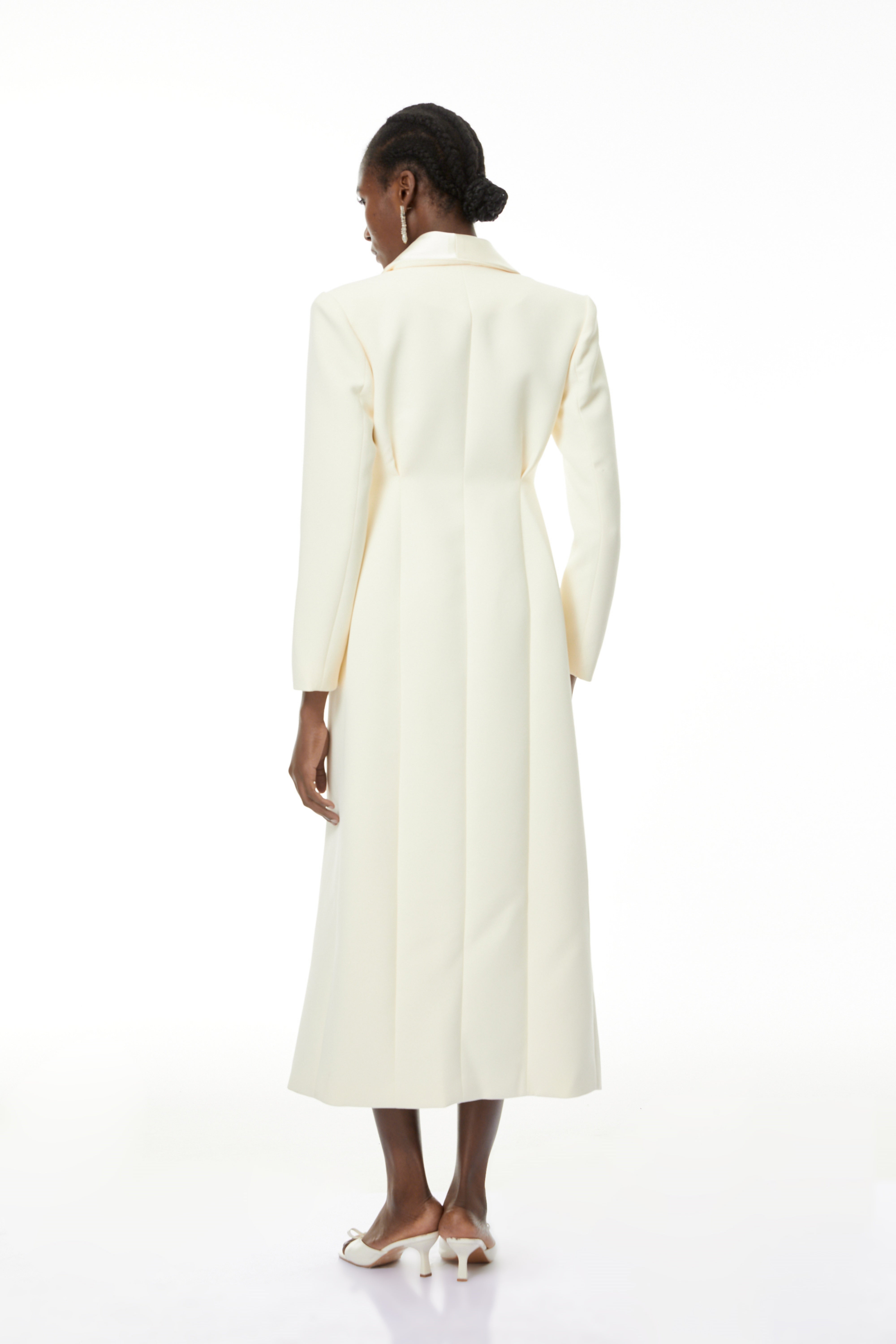 Yvonne Neutrals Crystal-buttoned Coat (Final Sale)