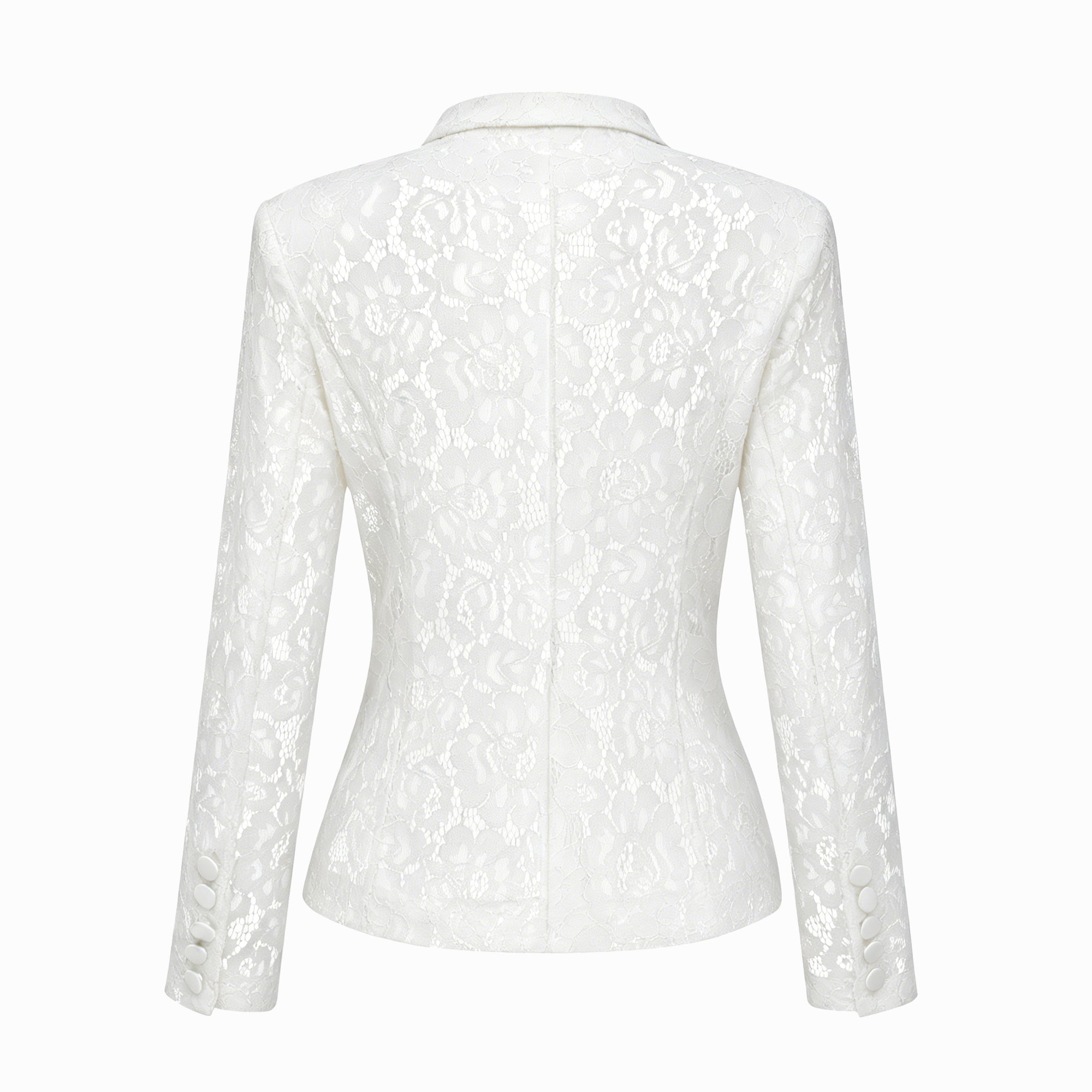 Zoé Sheer Lace Blazer & Trousers Matching Set (Final Sale-US Only)