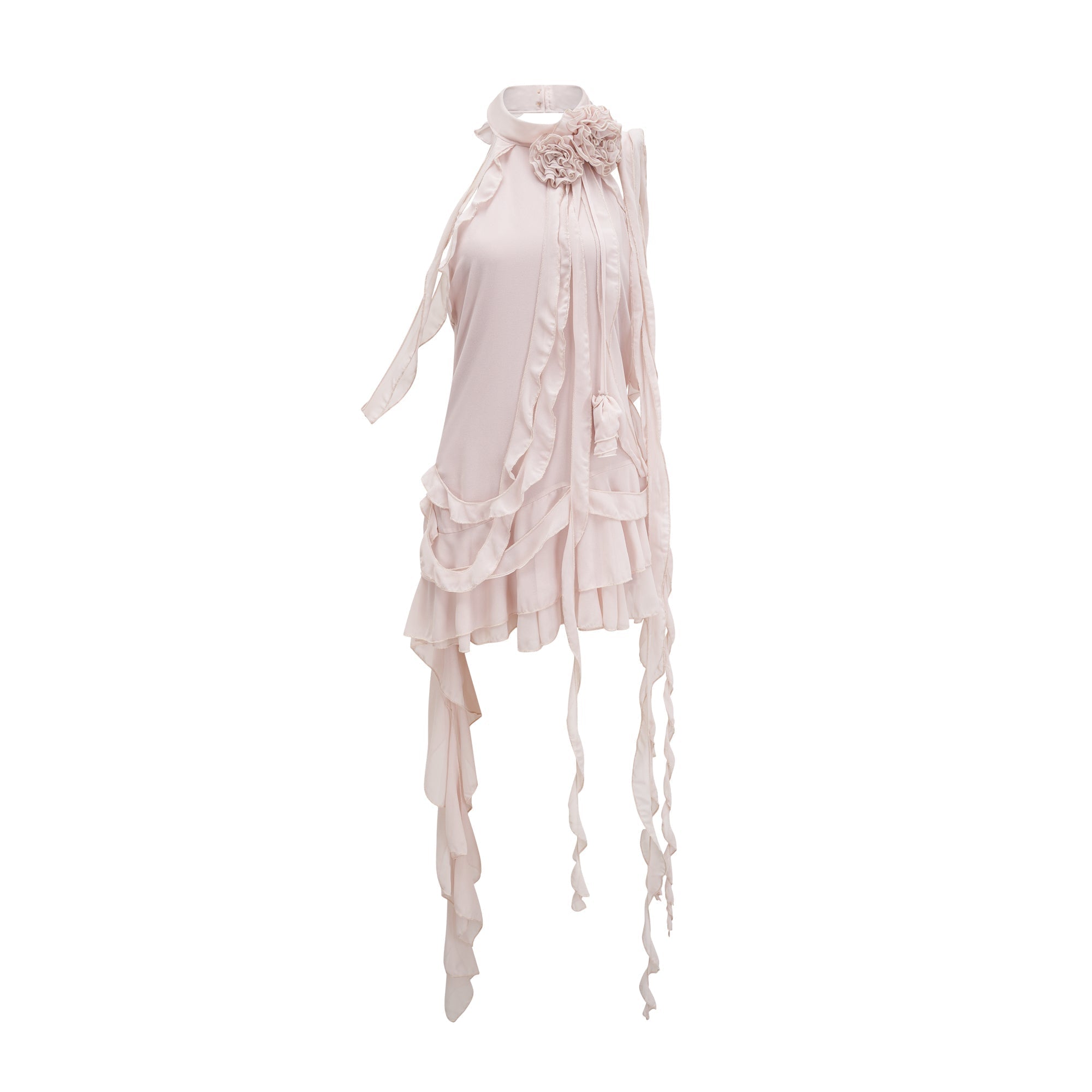 فستان قصير غير متماثل من Eloisee flower - Miss Rosier - متجر أزياء نسائي على الإنترنت