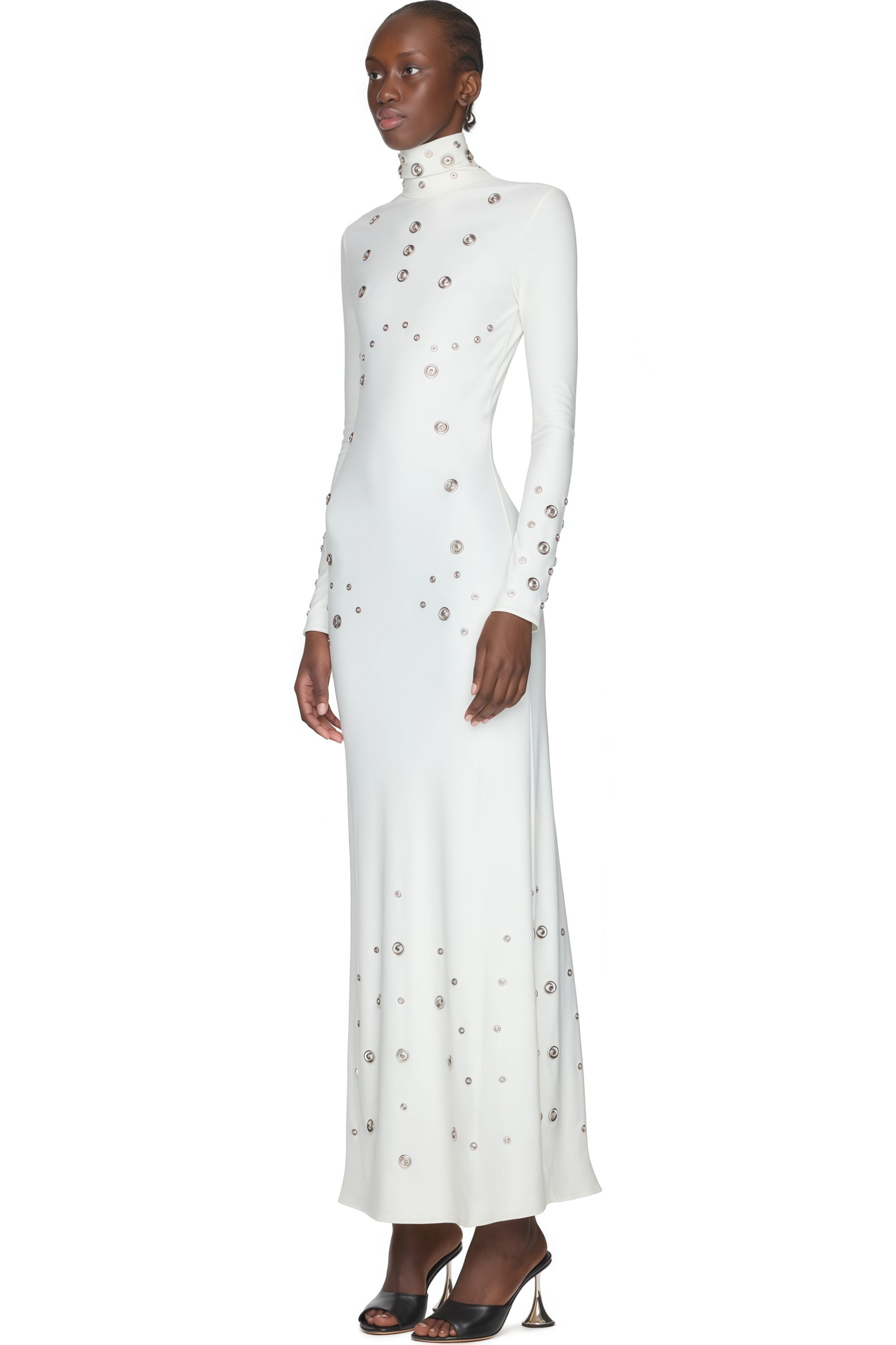 Yasmine High Neck Studded Maxi Dress (Final Sale-US Only)