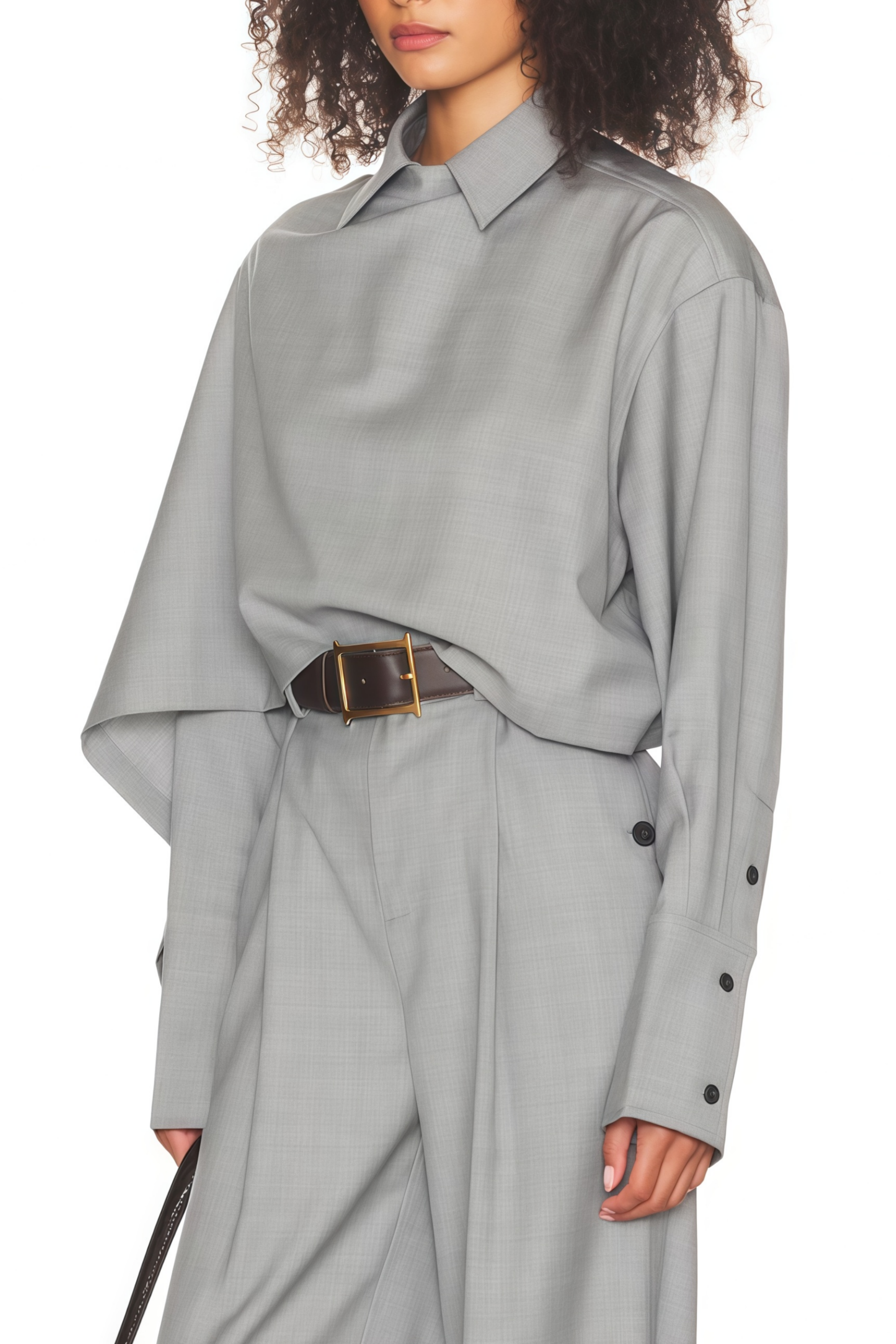Asymmetrical Layered Shirt & Trousers