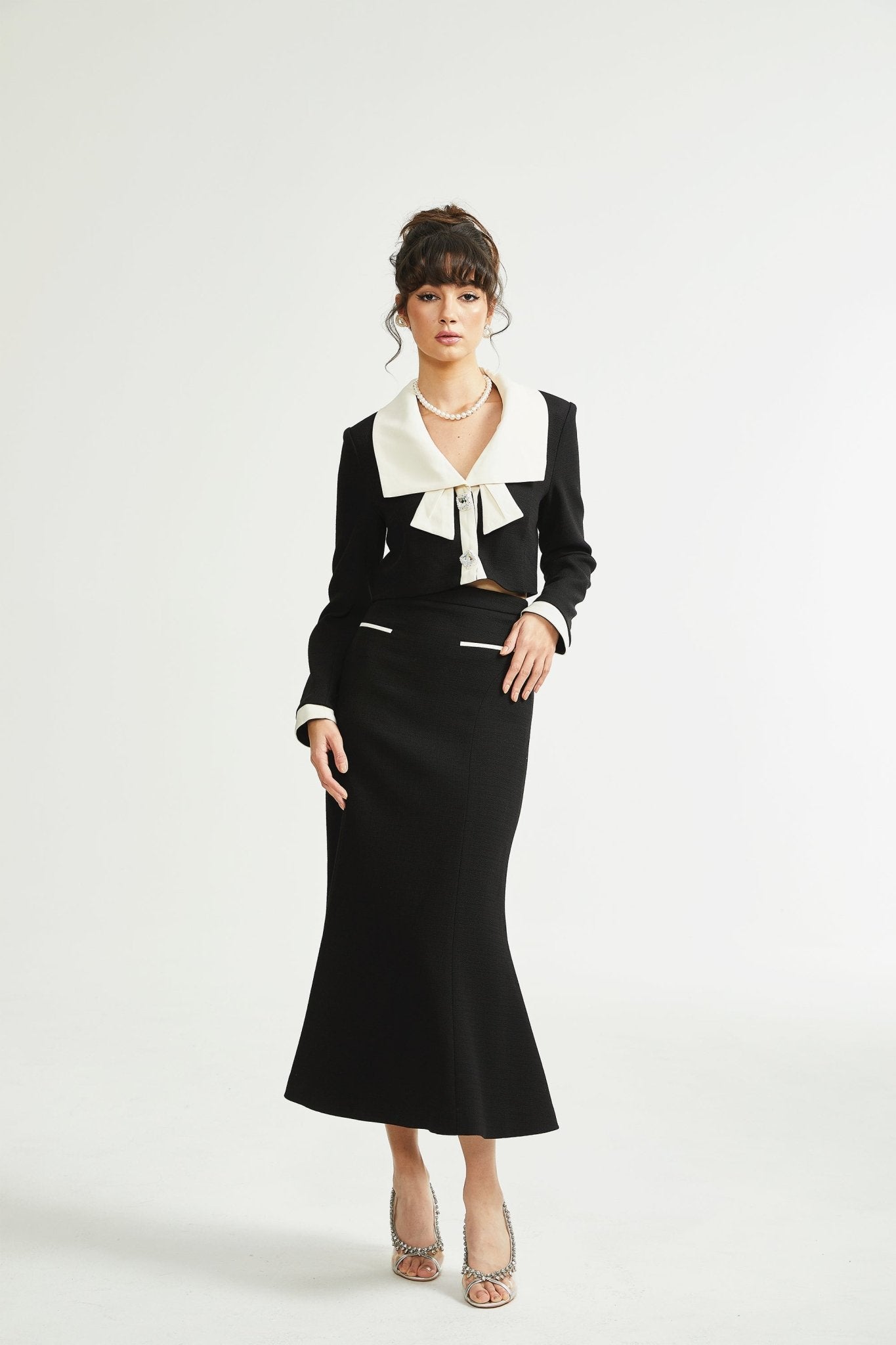 Odile black jacket & skirt matching set - Miss Rosier - Women's Online Boutique