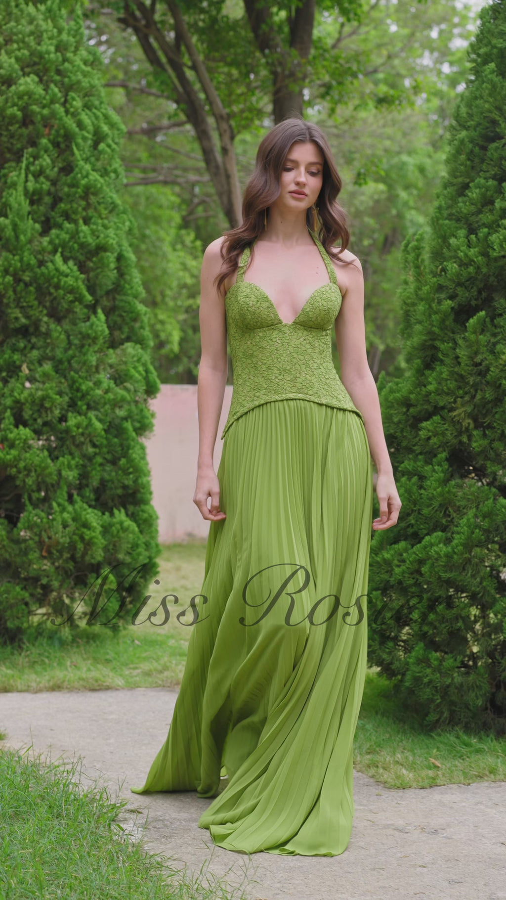 Emerald Halterneck Corset Gown