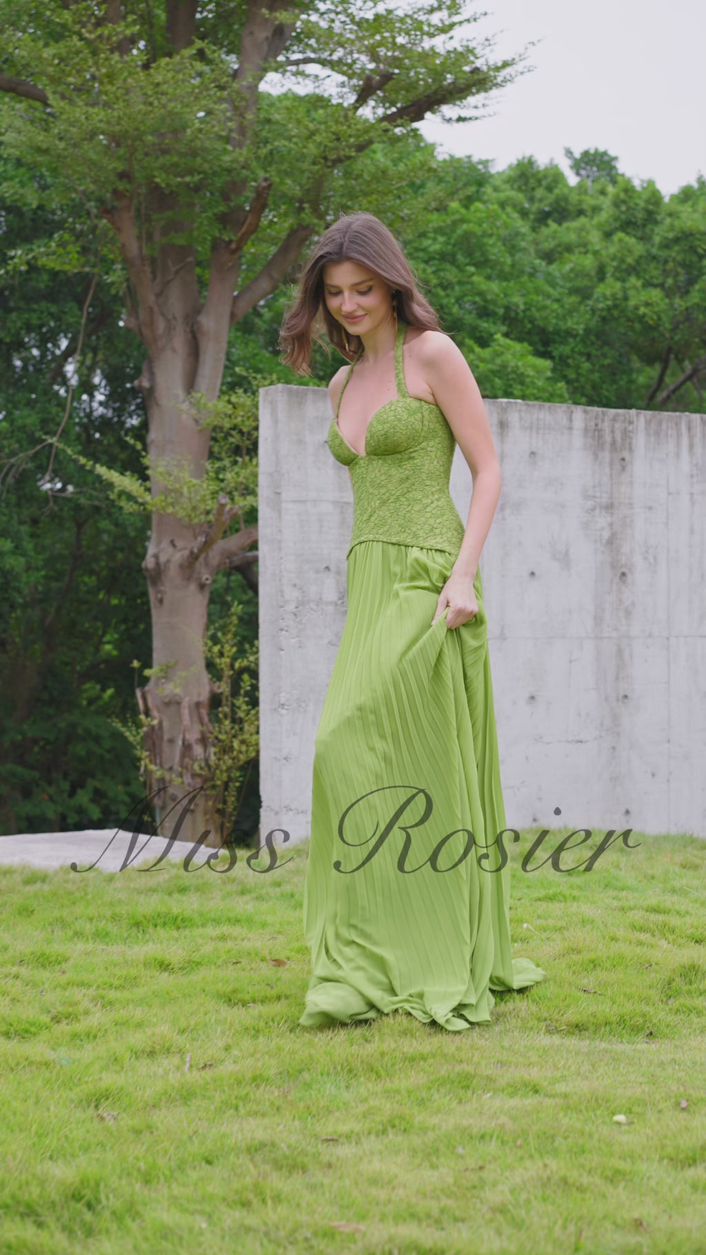 Emerald Halterneck Corset Gown