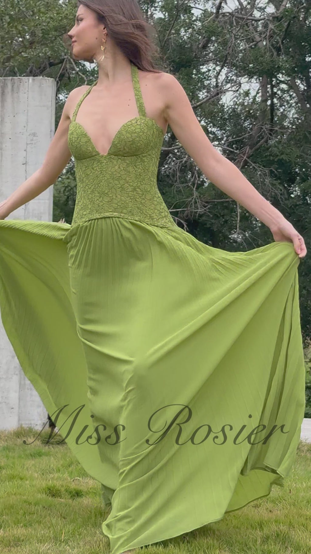 Emerald Halterneck Corset Gown