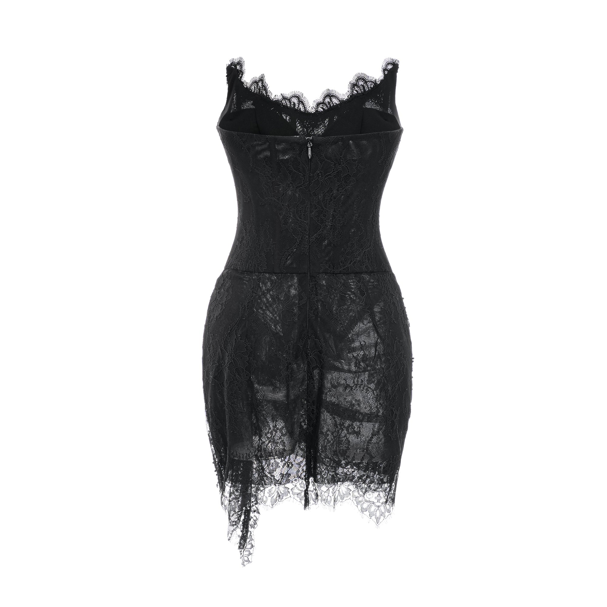 Robe noire Sylvie ornée de fausses perles - Miss Rosier - Boutique en ligne pour femmes
