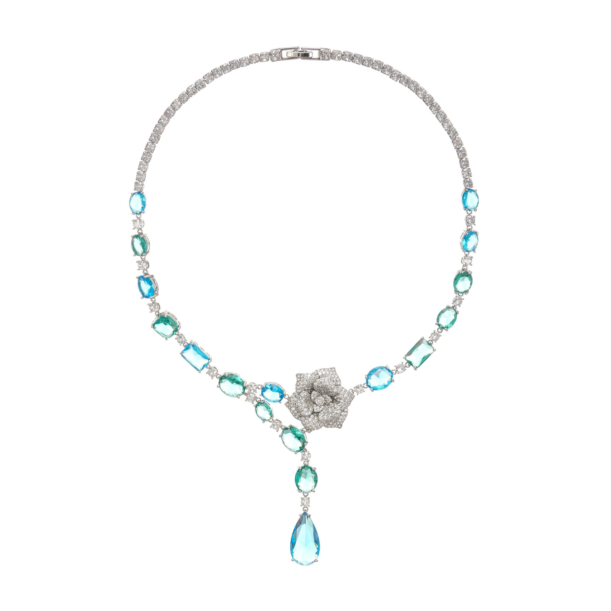 Collier pendentif en cristal « Yvette » - Miss Rosier - Boutique en ligne pour femmes